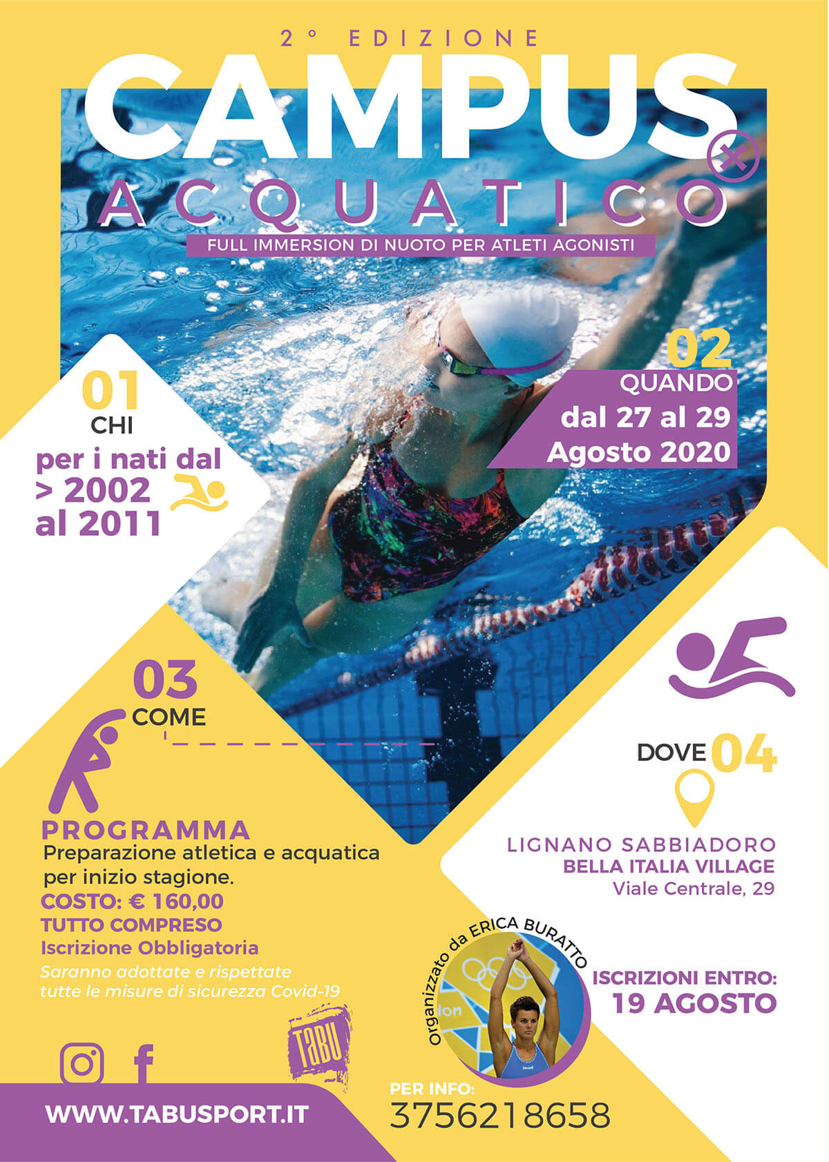 Campus Acquatico full immersion di nuoto per atleti agonisti a Lignano