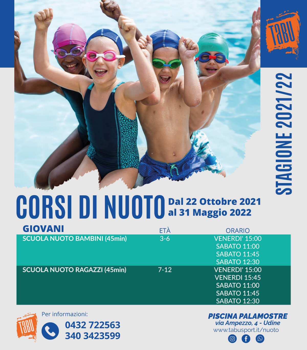 Corsi di nuoto a Udine per giovani